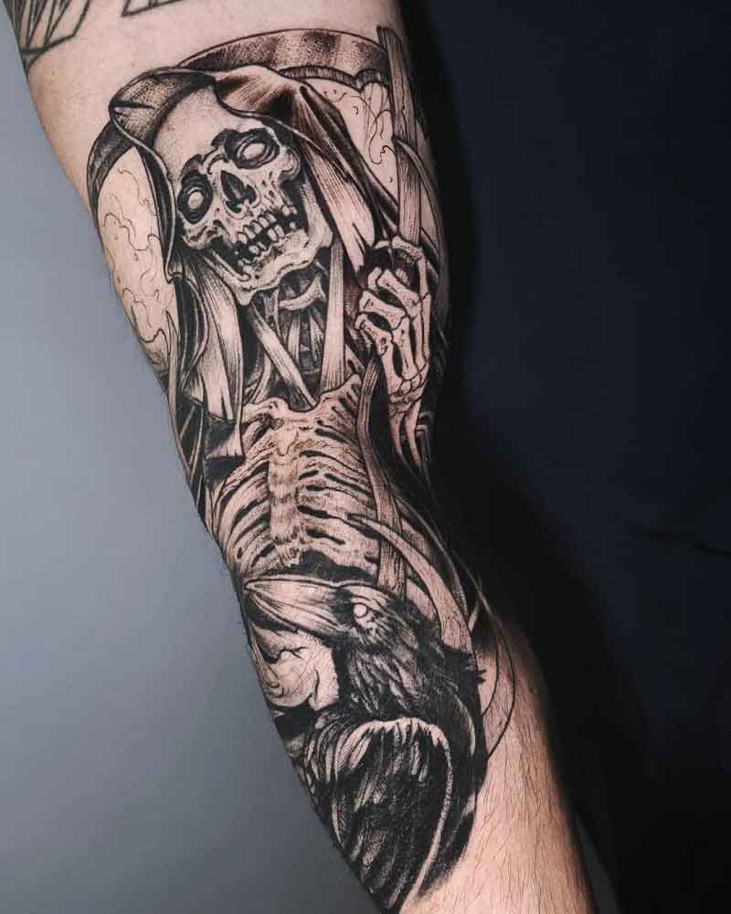 Grim Reaper Bicep Tattoo 1