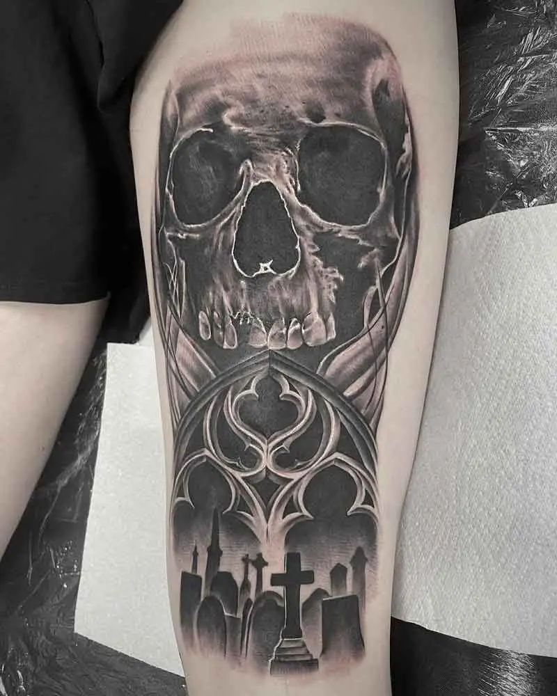 Grim Reaper Graveyard Tattoo 1