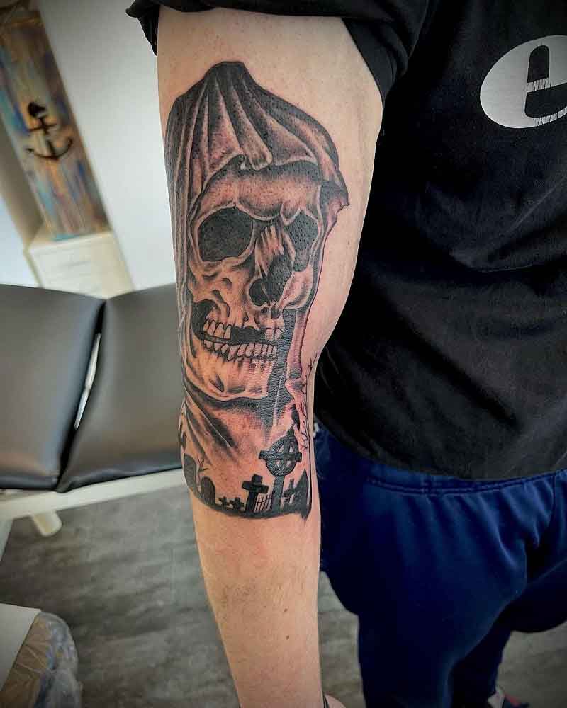 Grim Reaper Graveyard Tattoo 2