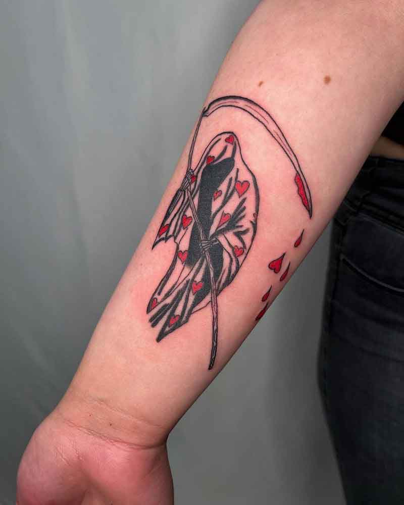 Grim Reaper Heart Tattoo 1