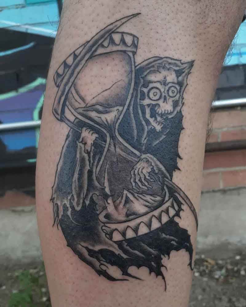 Grim Reaper Hourglass Tattoo 3