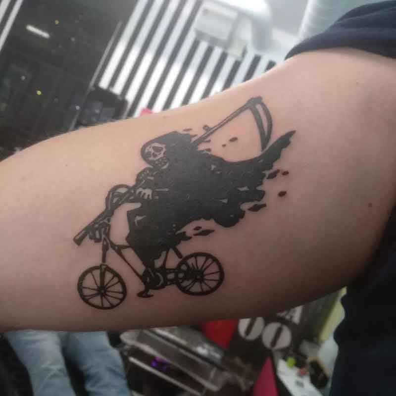 Grim Reaper Riding A Motorcycle 2