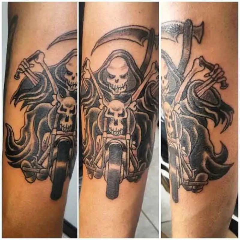 Grim Reaper Riding A Motorcycle 3