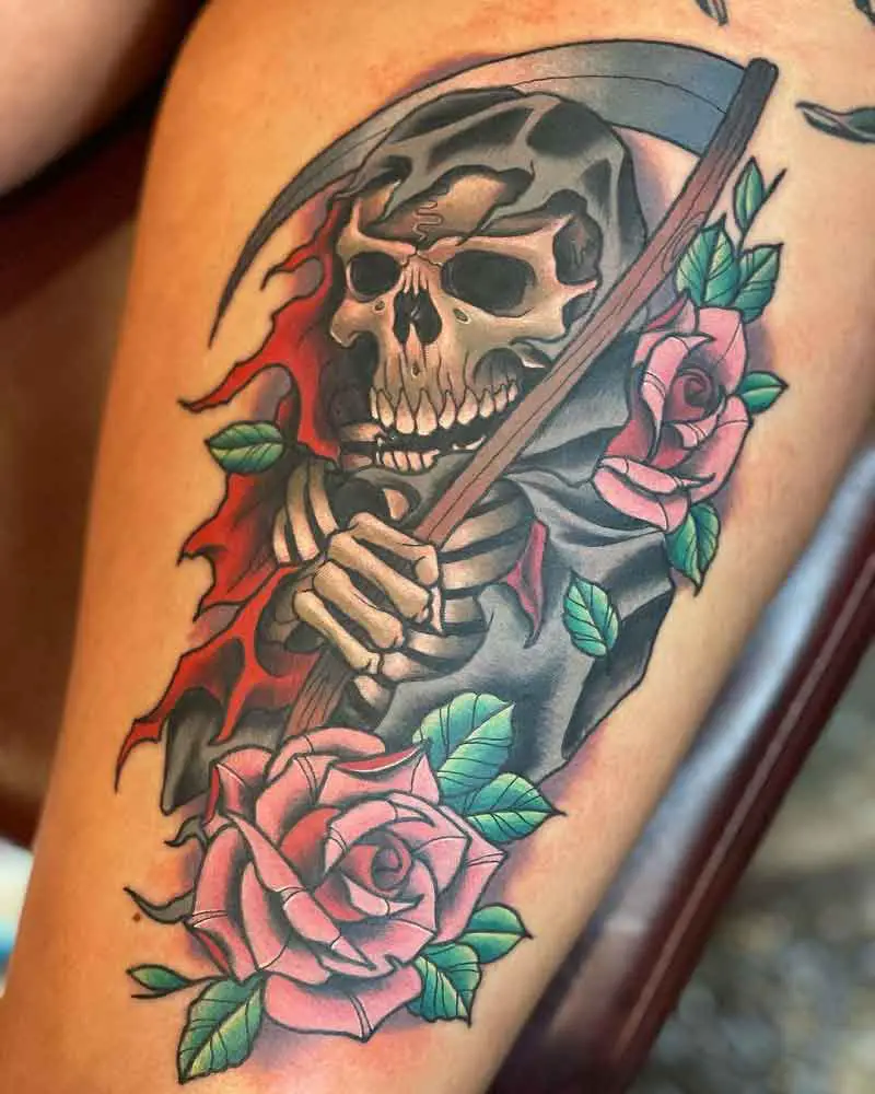 Grim Reaper Rose Tattoos 2