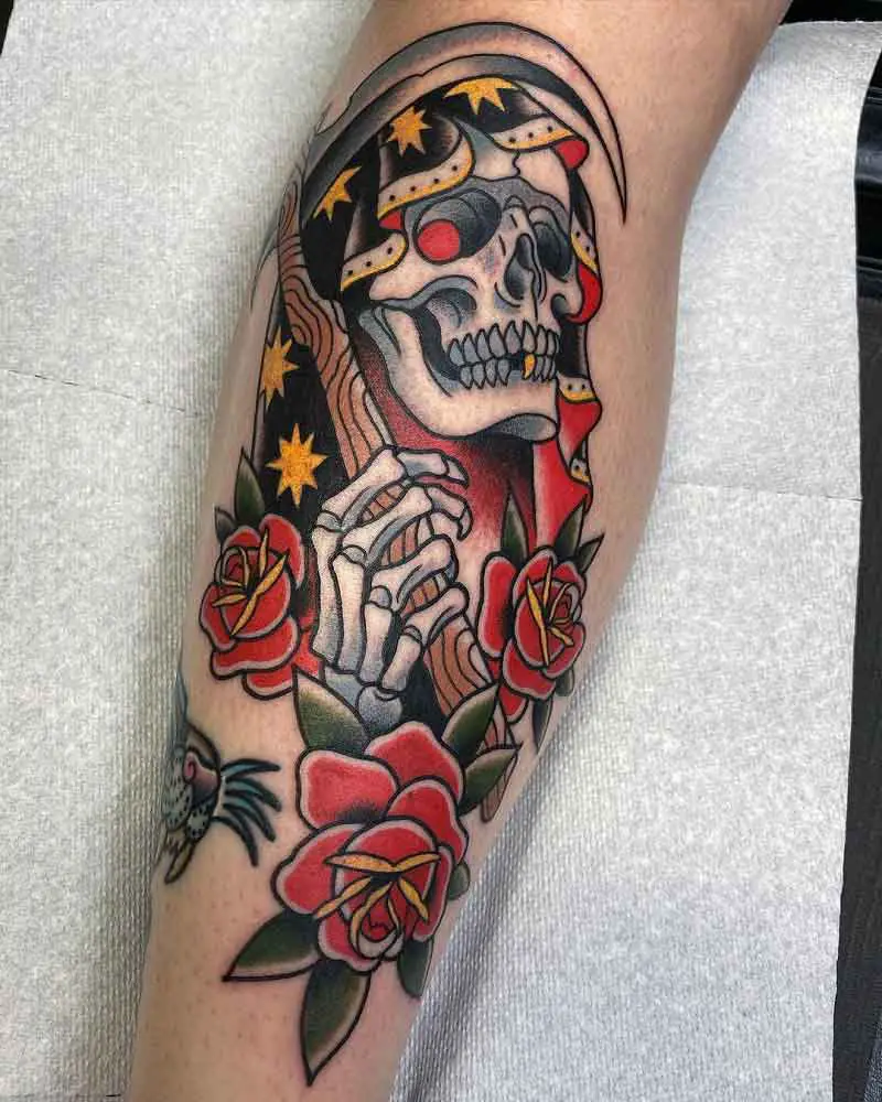 Grim Reaper Rose Tattoos 3