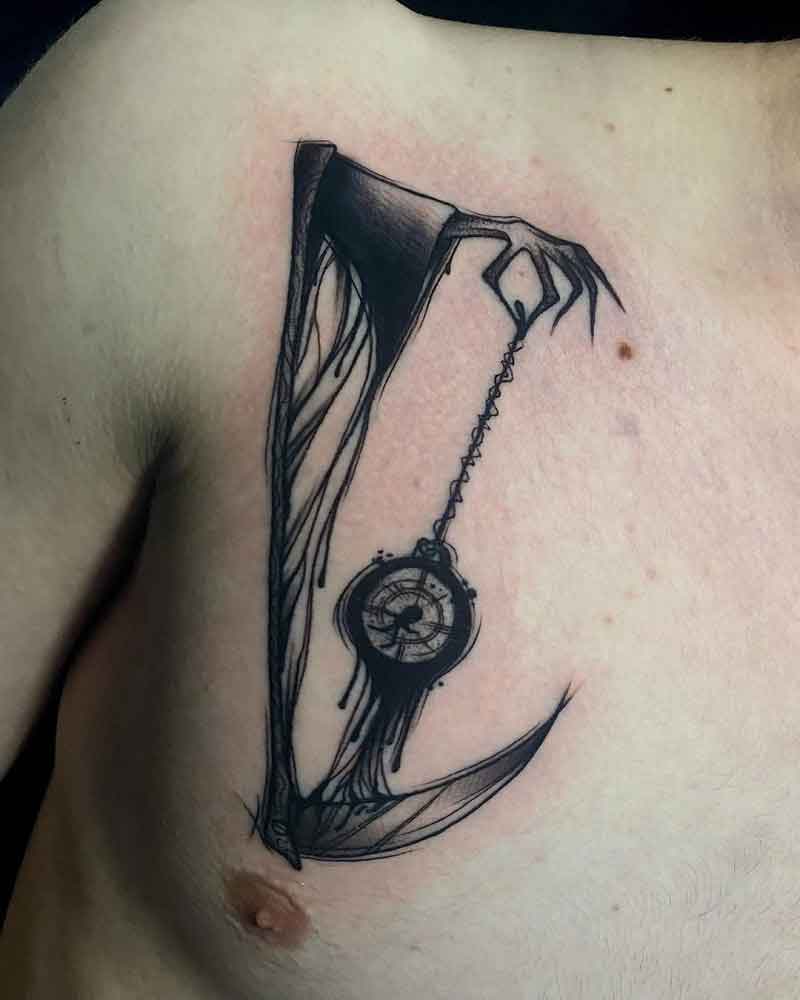 Grim Reaper Scythe Tattoo 1