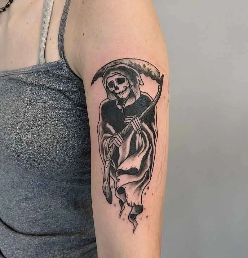 Grim Reaper Scythe Tattoo 2