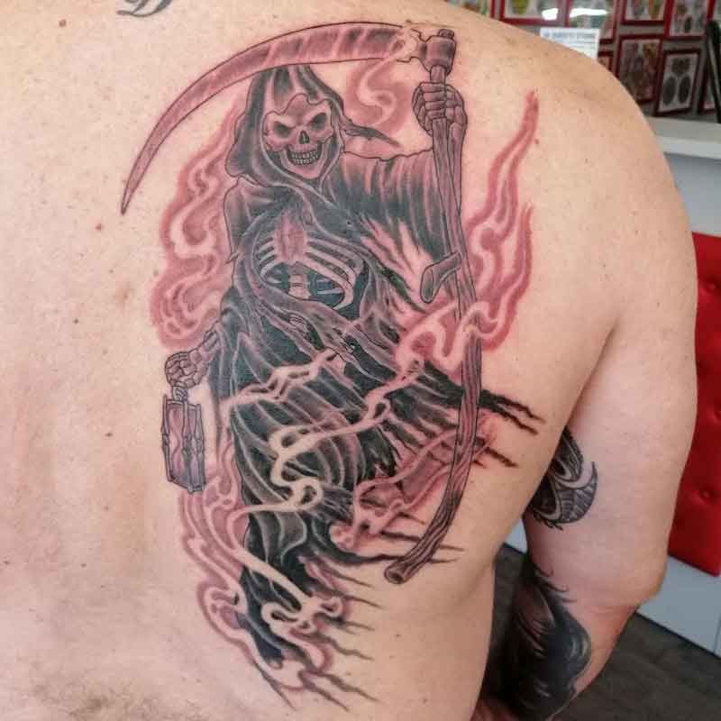 Grim Reaper Scythe Tattoo 3