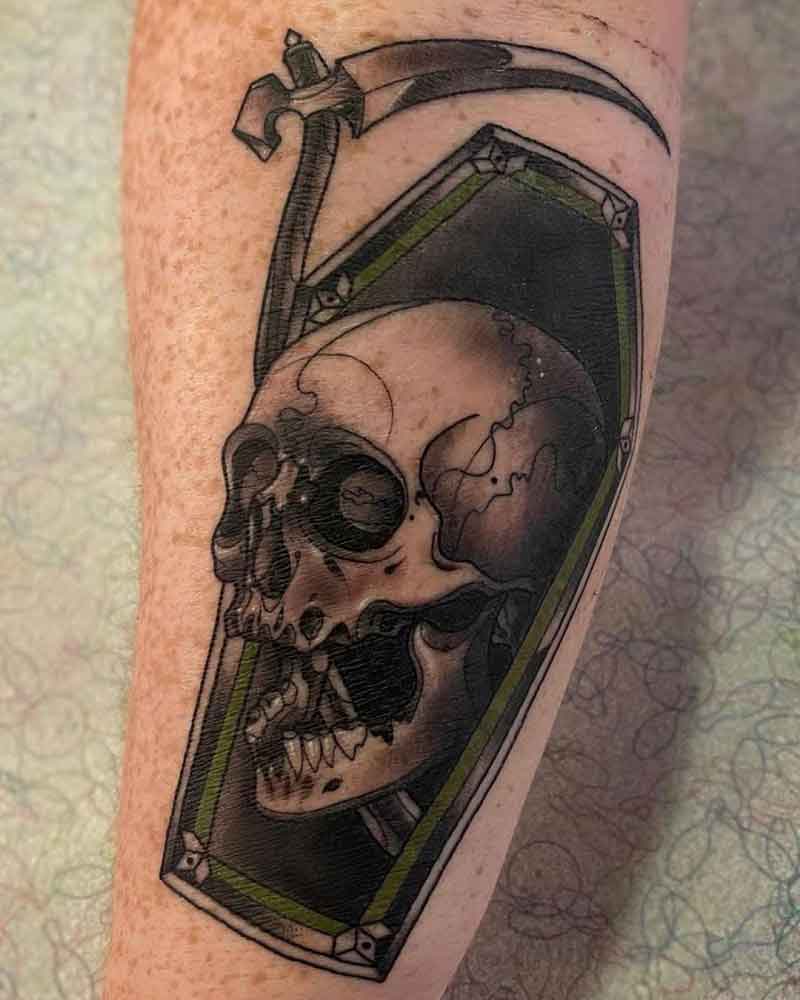 Grim Reaper Skull Tattoo 1