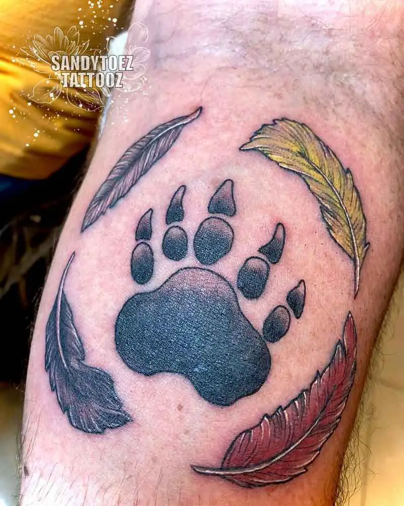 Grizzly Bear Paw Tattoo 1