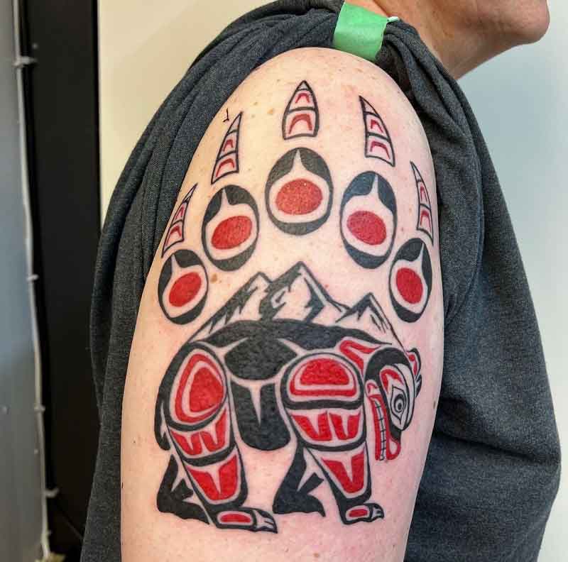 Haida Bear Paw Tattoo 1