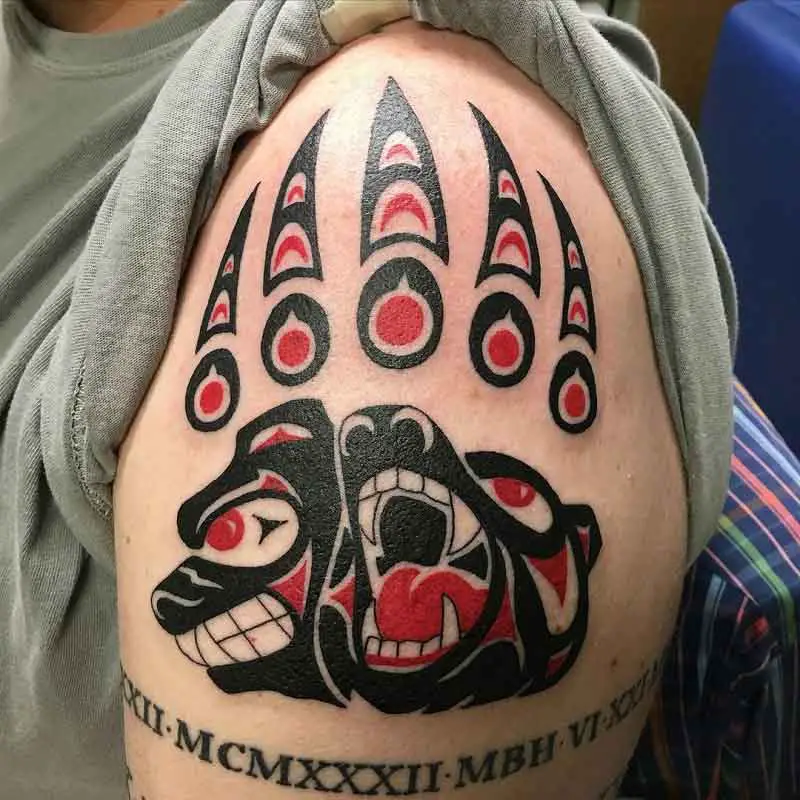 Haida Bear Paw Tattoo 2