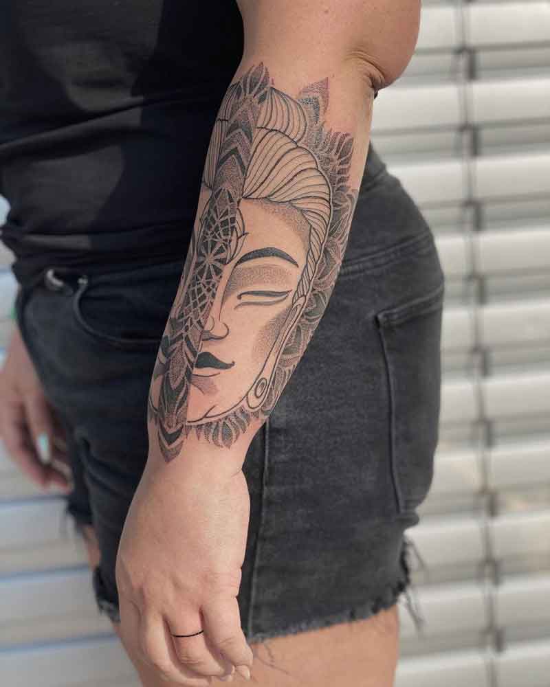 Hand Buddha Tattoo 1