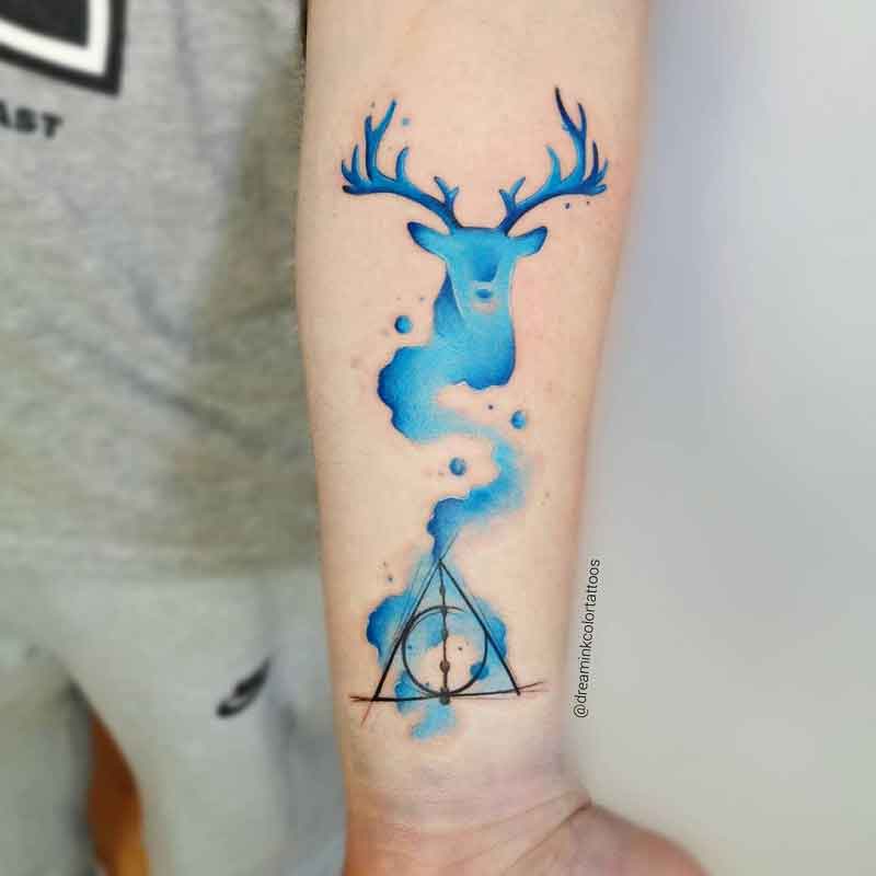 Harry Potter Deer Tattoo 1