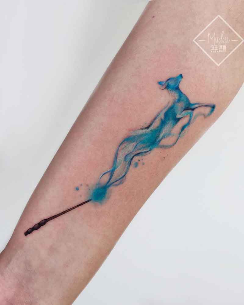 Harry Potter Deer Tattoo 2