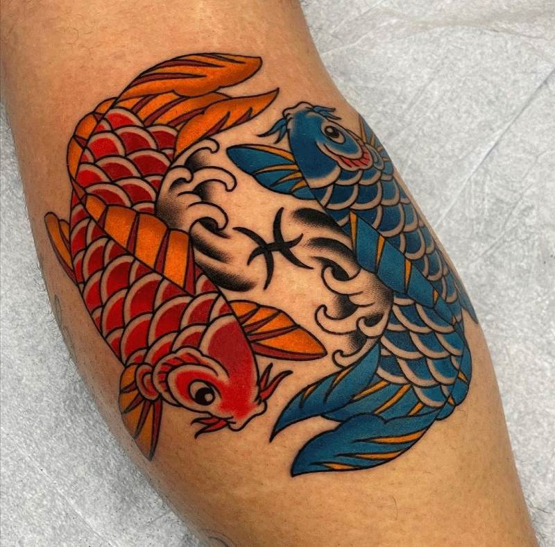 Japanese Pisces Tattoo 1
