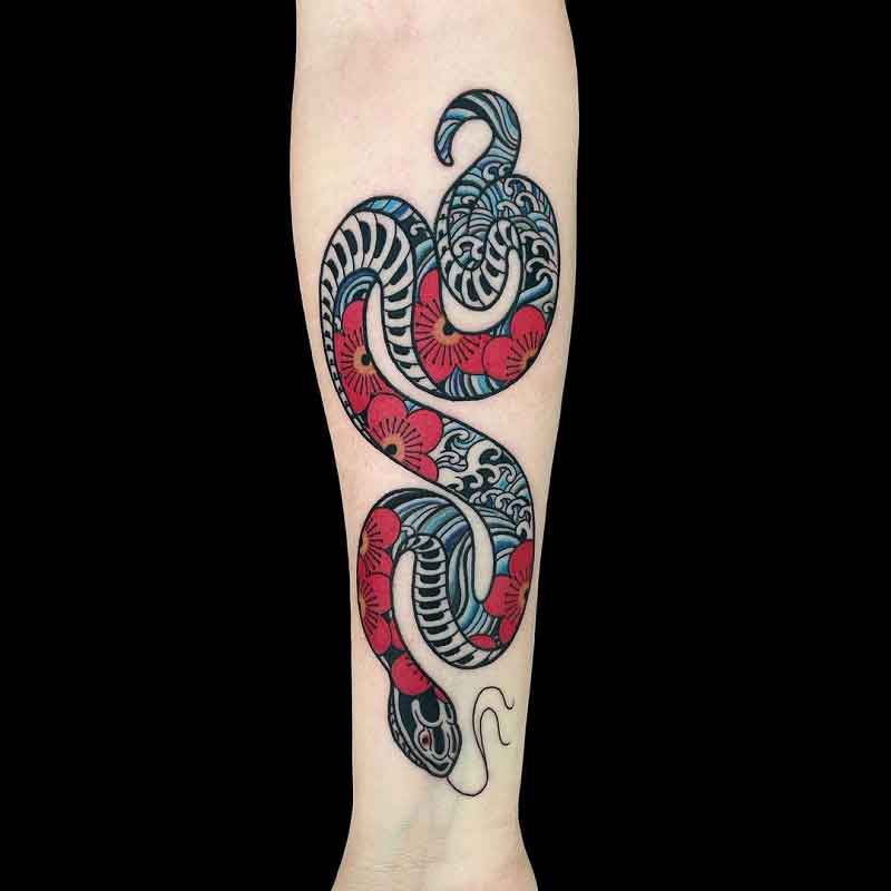 Japanese Snake Tattoo 3