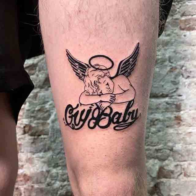 Lil Peep Tattoo on the biggest Cry Baby I know My Big Brother Went on  vacation and told me overseas he wanted to get this design in memory of  Gus We 