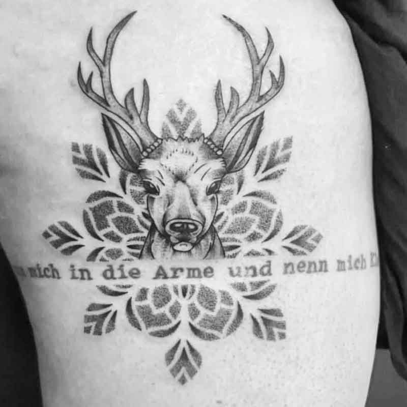 Mandala Deer Tattoo 1