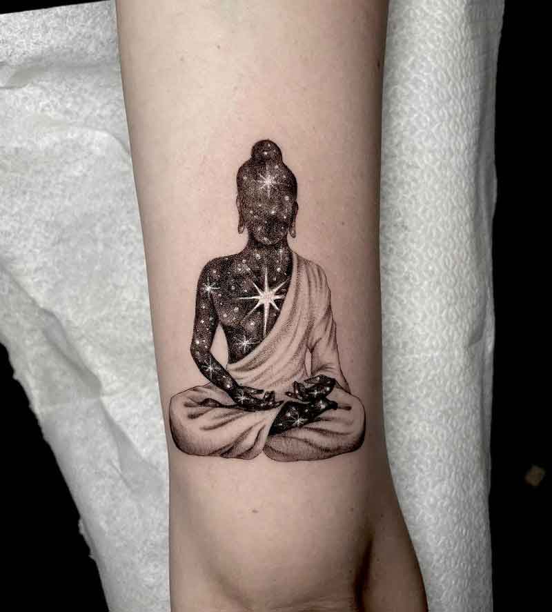 Meditating Buddha Tattoo 1