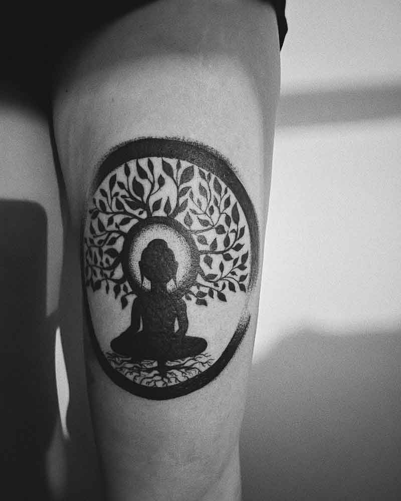 Meditating Buddha Tattoo 2