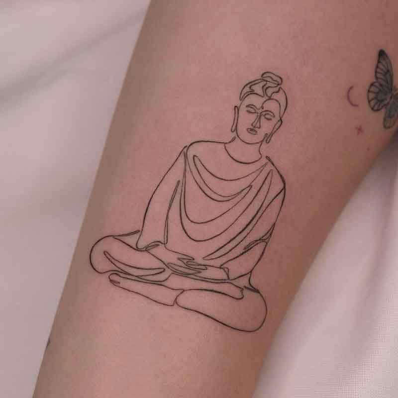 Minimalist Buddha Tattoo 3