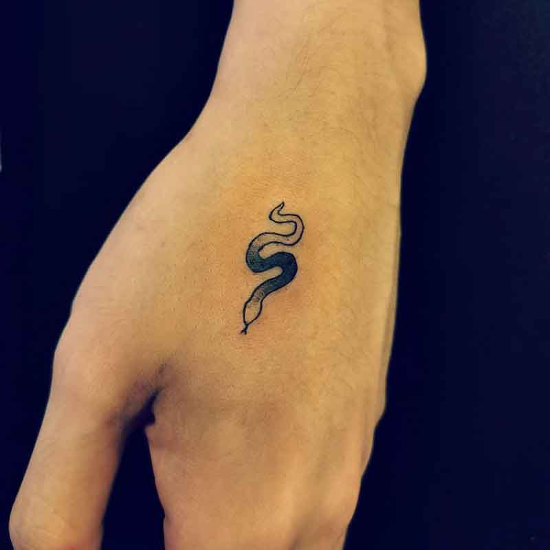 Minimalist Snake Tattoo 3