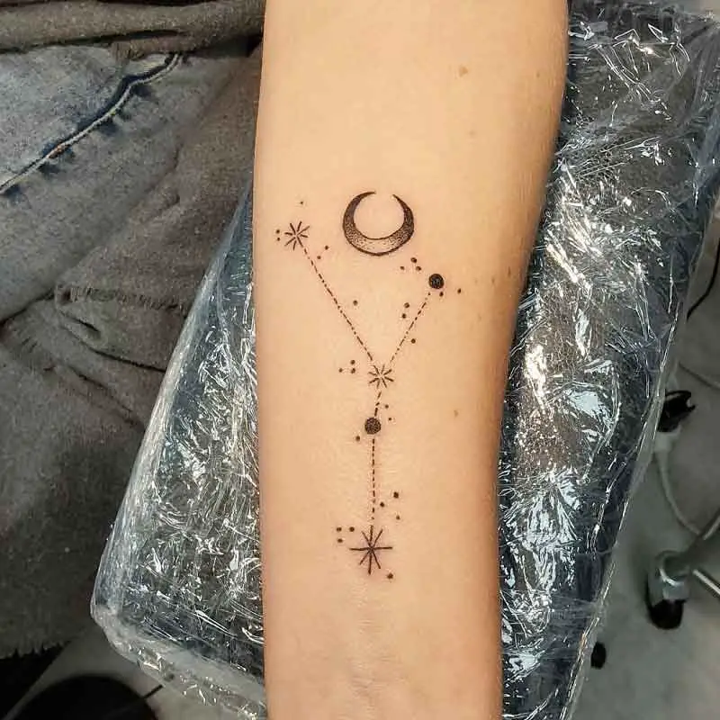 Moonchild Cancer Constellation Tattoo 1