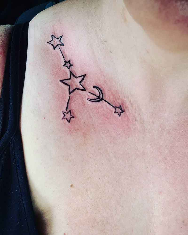 Moonchild Cancer Constellation Tattoo 3
