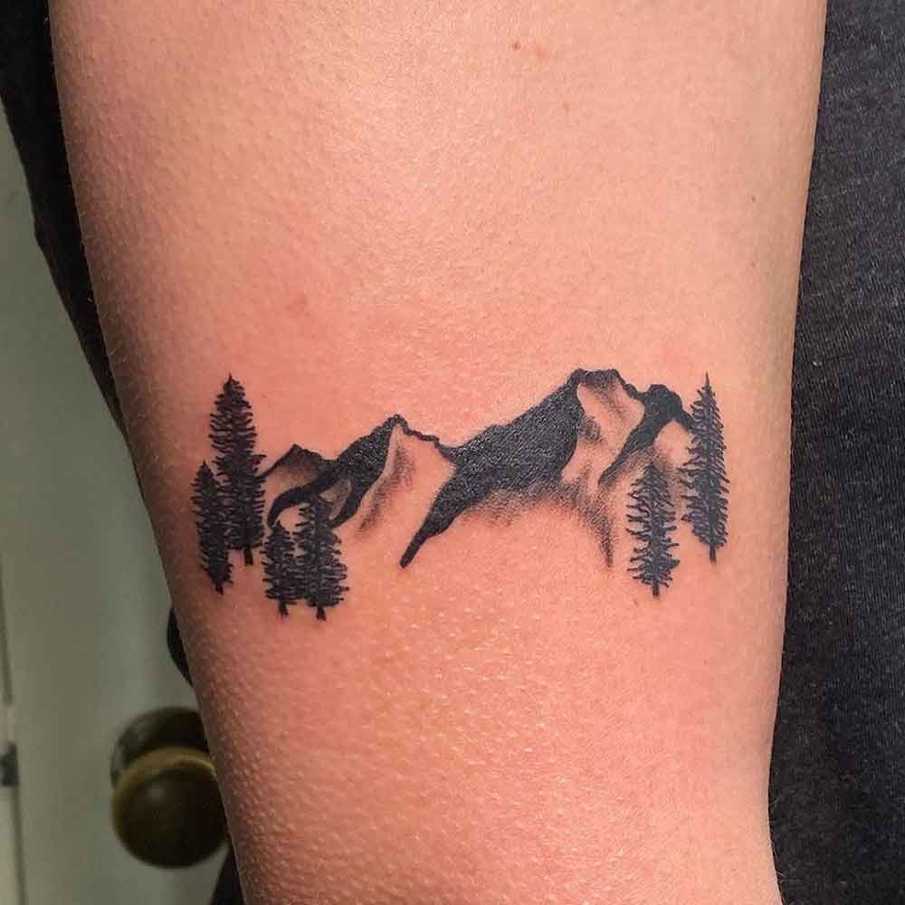 Mountain And Tree Tattoo 3