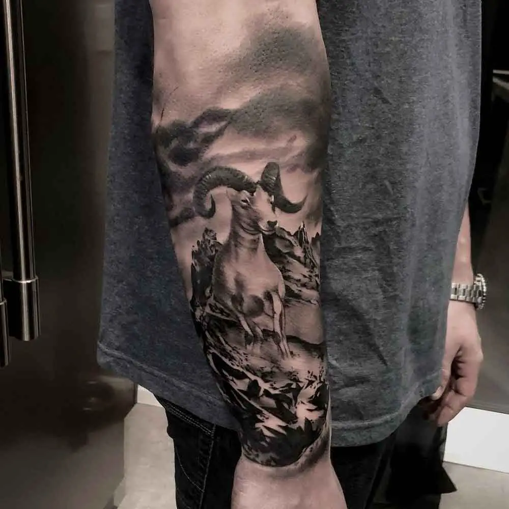 Mountain Goat Tattoo 2