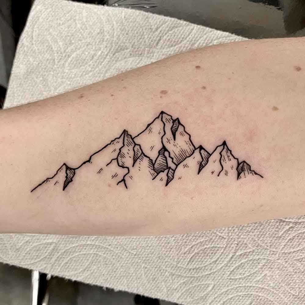 Mountain Range Tattoo 1