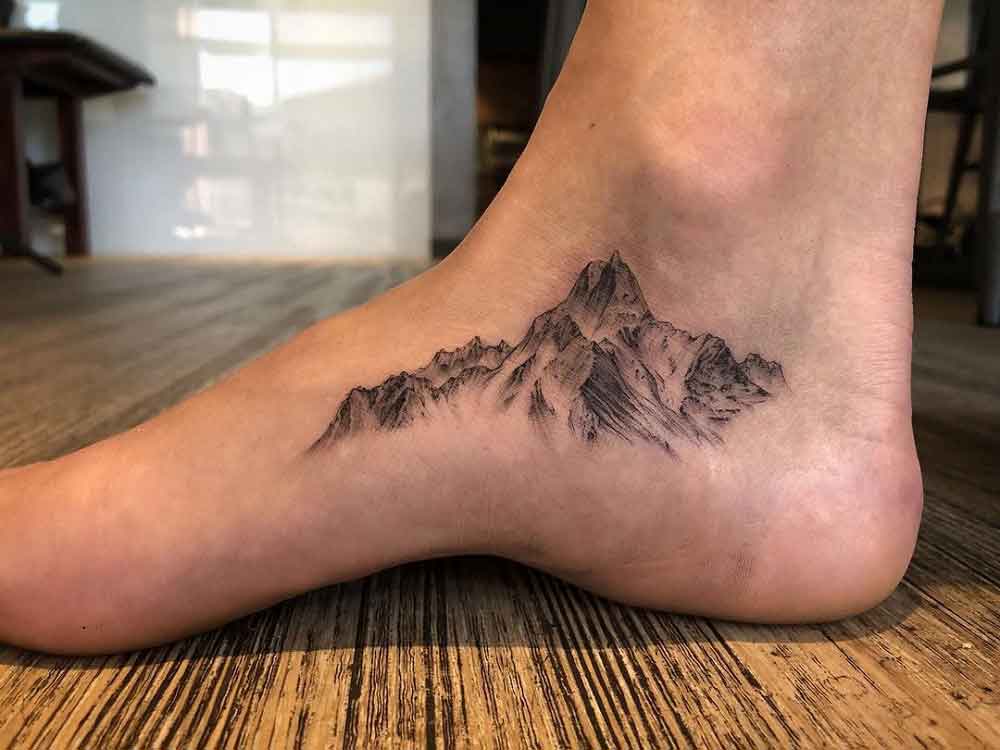 Mountain Range Tattoo 2