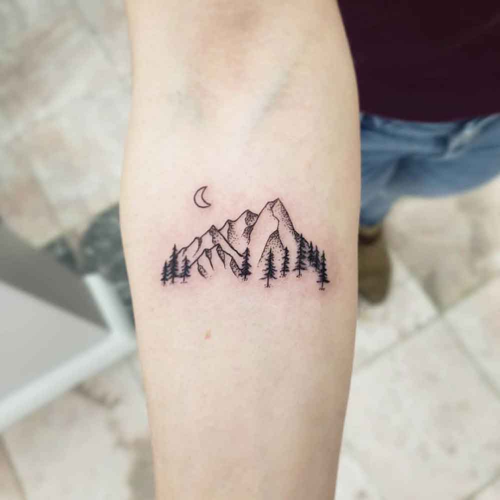 Mountain Silhouette Tattoo 1