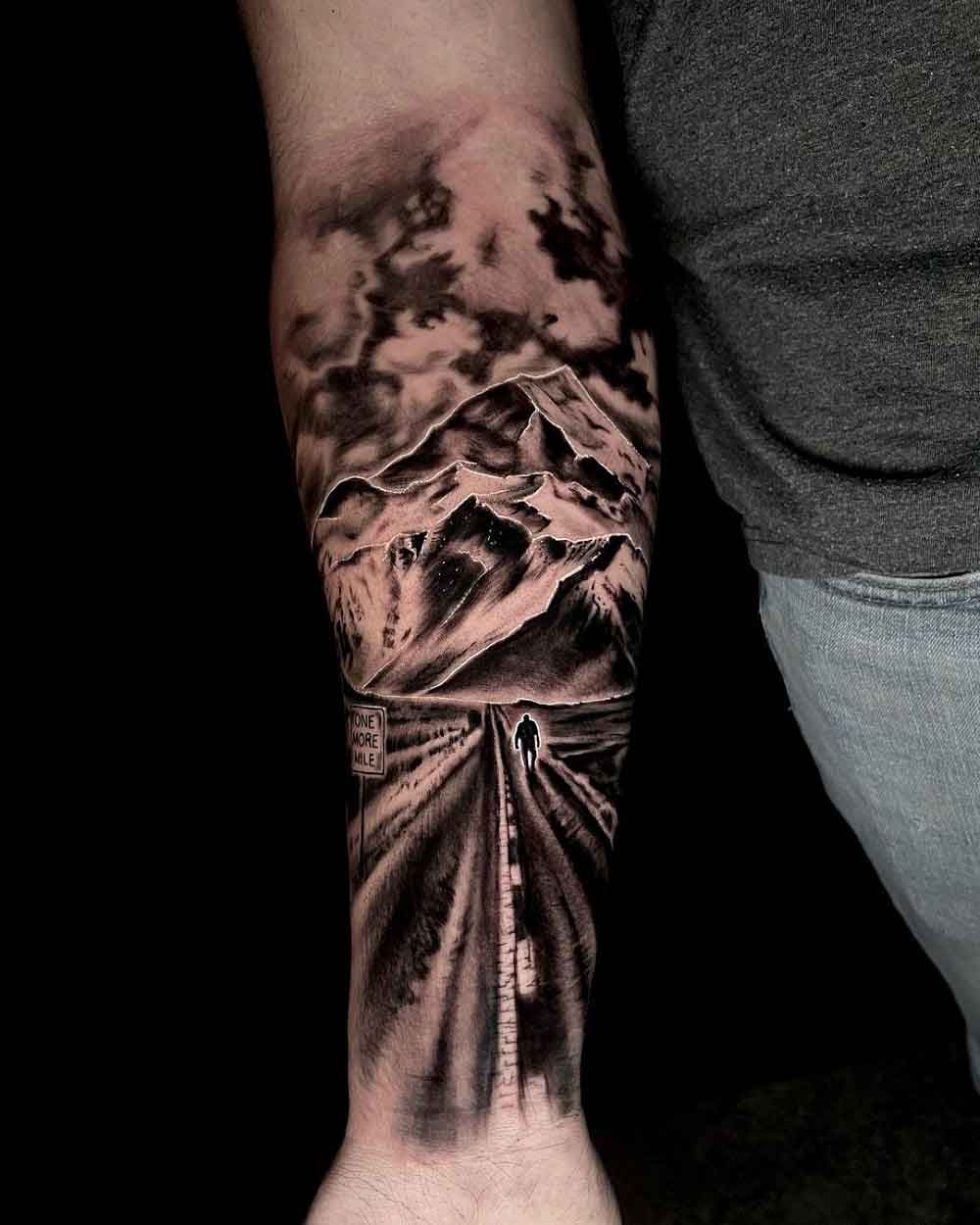 Mountain Tattoo Sleeve 1