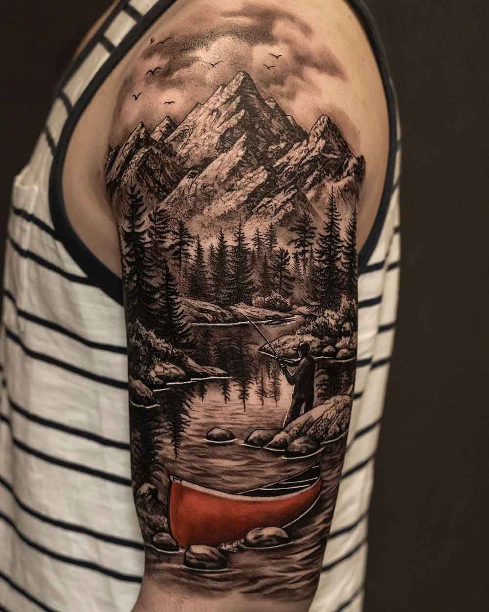 Details 74+ tree and mountain sleeve tattoo latest - thtantai2