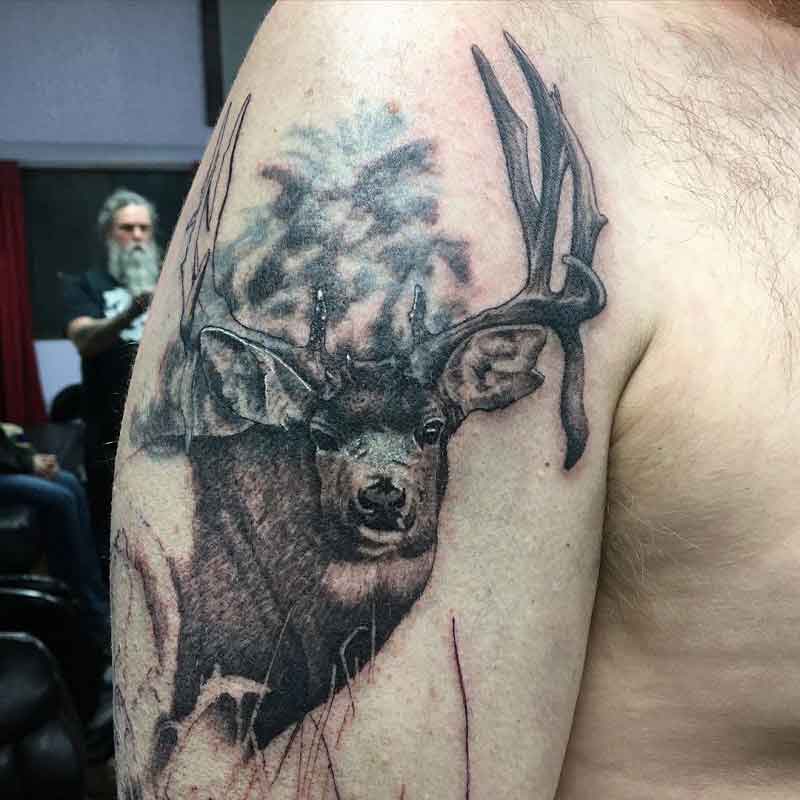 Mule Deer Tattoo 2