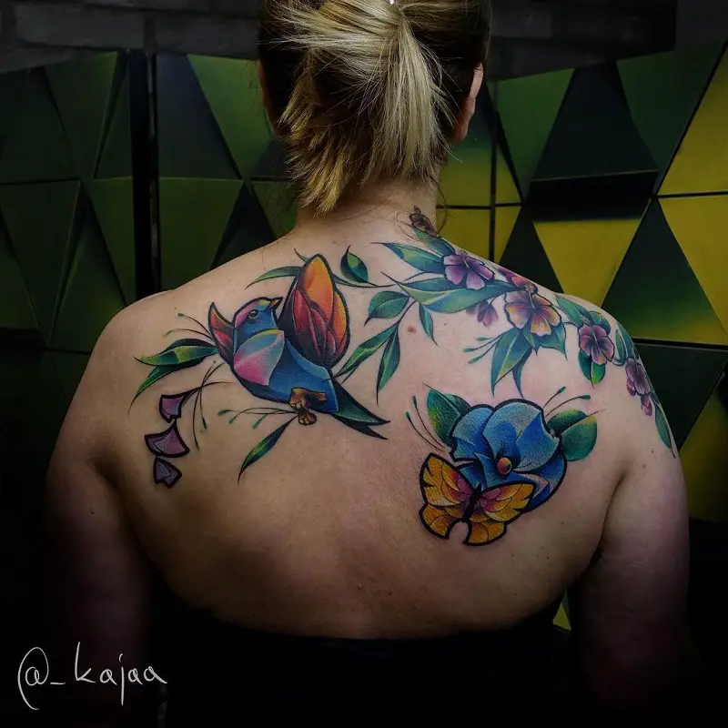 Nature Back Tattoos 1