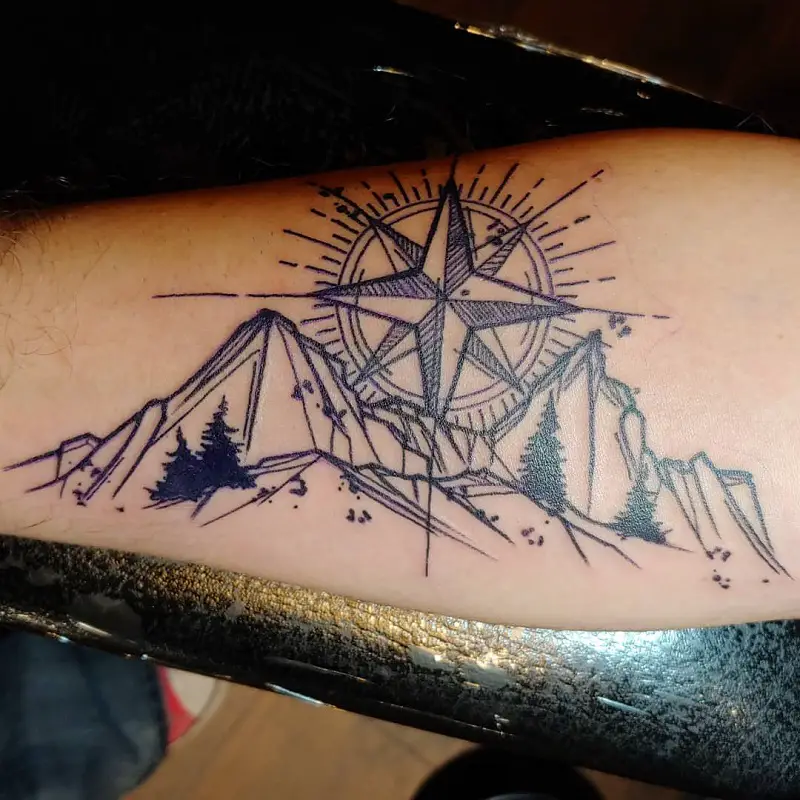 Nature Compass Tattoo 3