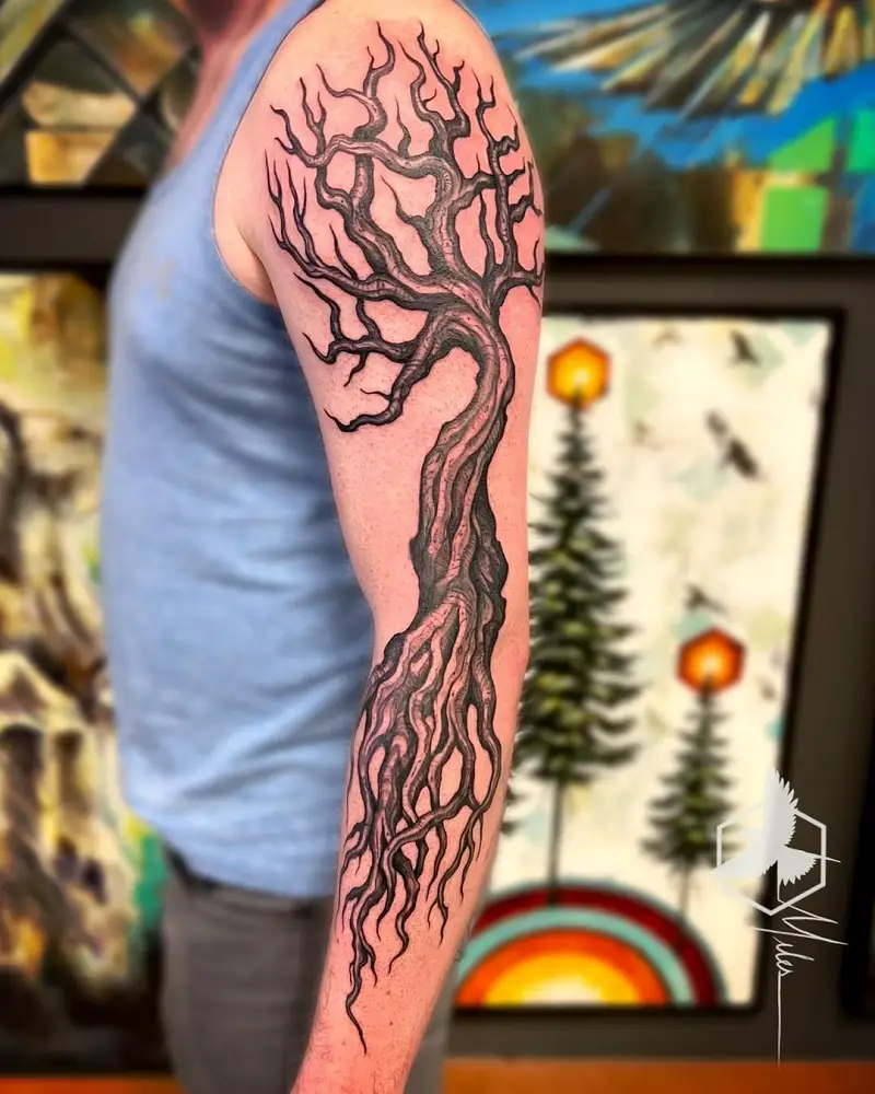 nature half sleeve tattoo