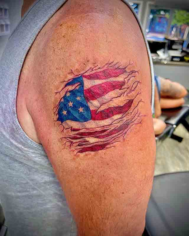 Top 15 Nationalistic  Patriotic Flag Tattoo Designs