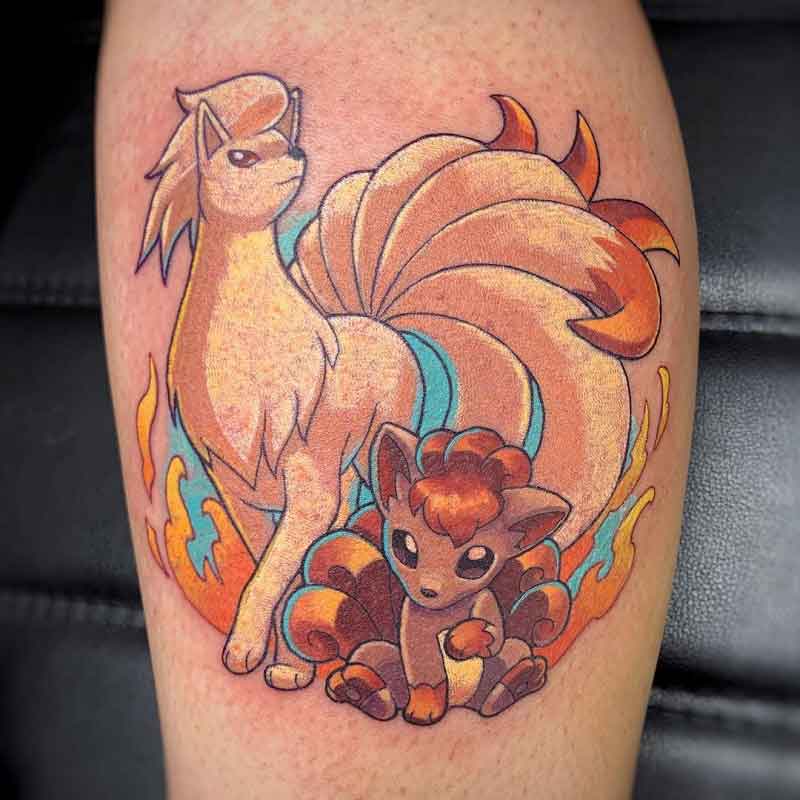 Ninetales Pokemon Tattoo 1