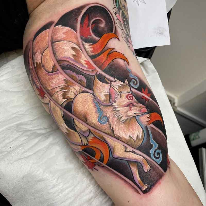 Ninetales Pokemon Tattoo 3