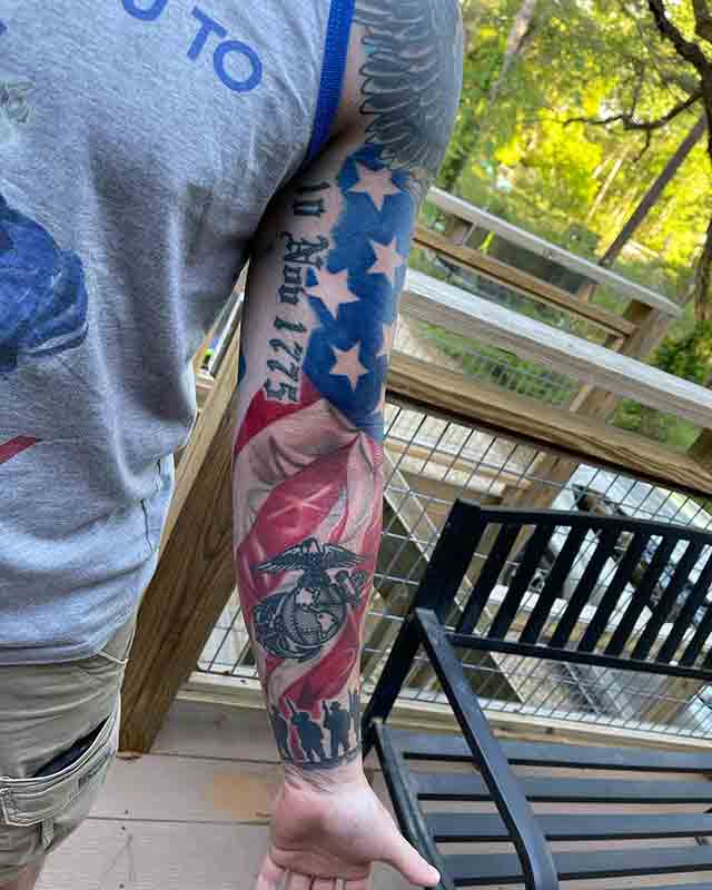 patriotic tattoo sleeves