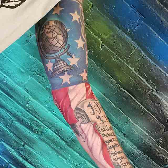 12 American Flag Sleeve Tattoo Ideas To Inspire You  alexie