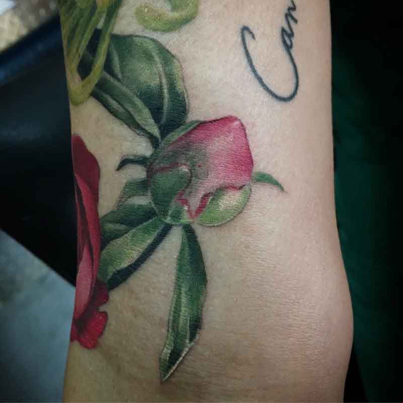 Peony Bud Tattoo 1