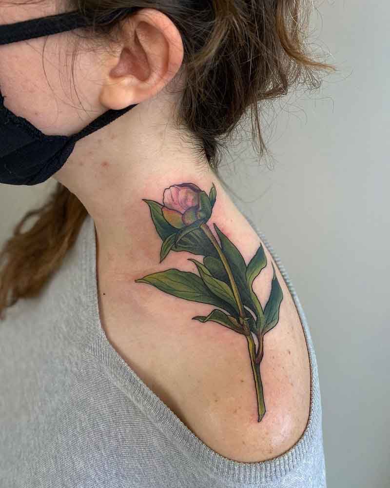 Peony Bud Tattoo 3