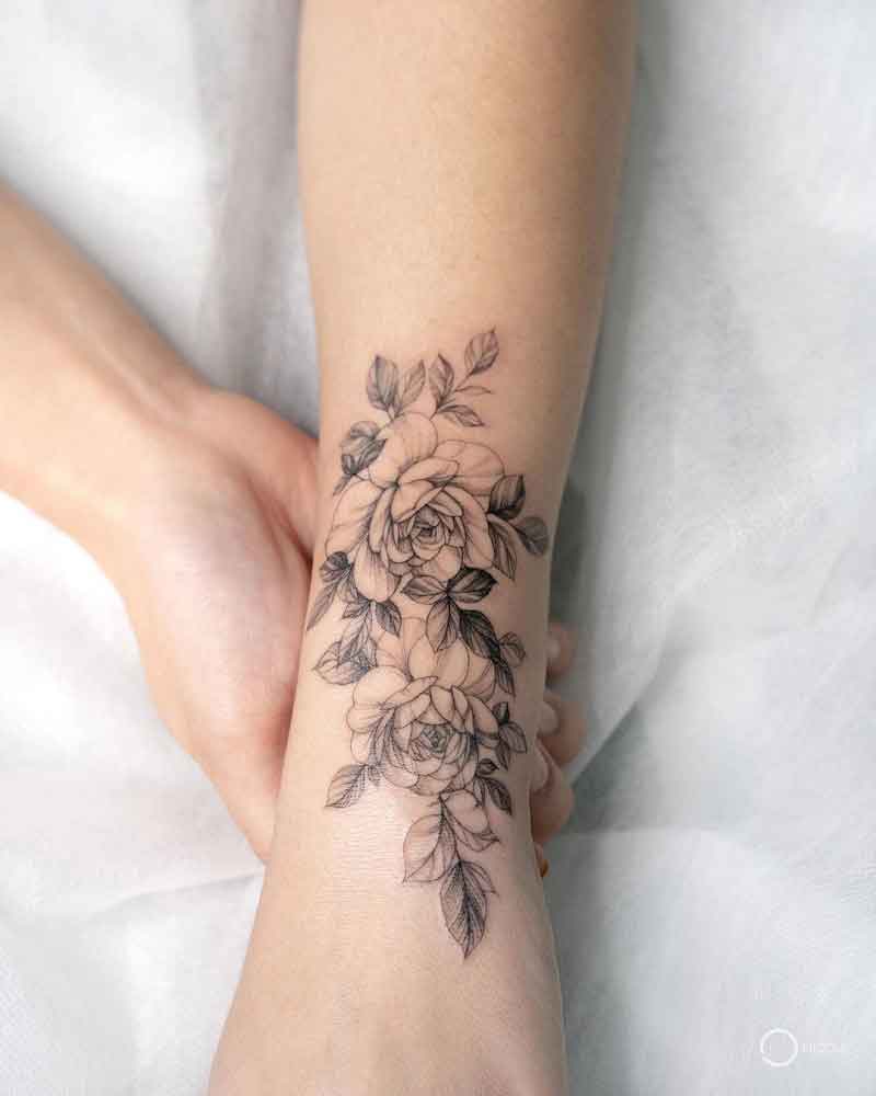 Peony Tattoo Design 1