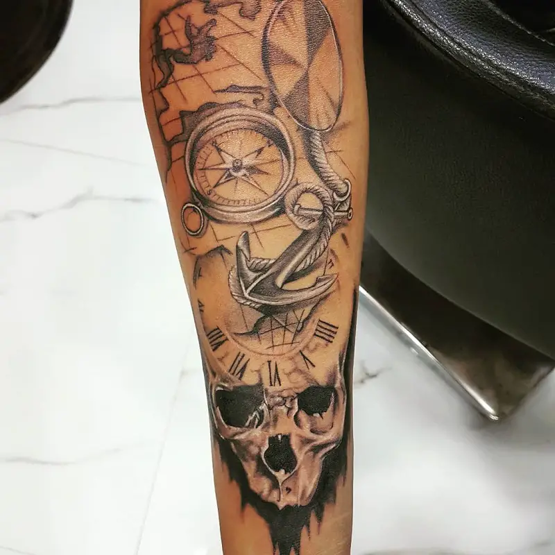 Pirate Compass Tattoo 1
