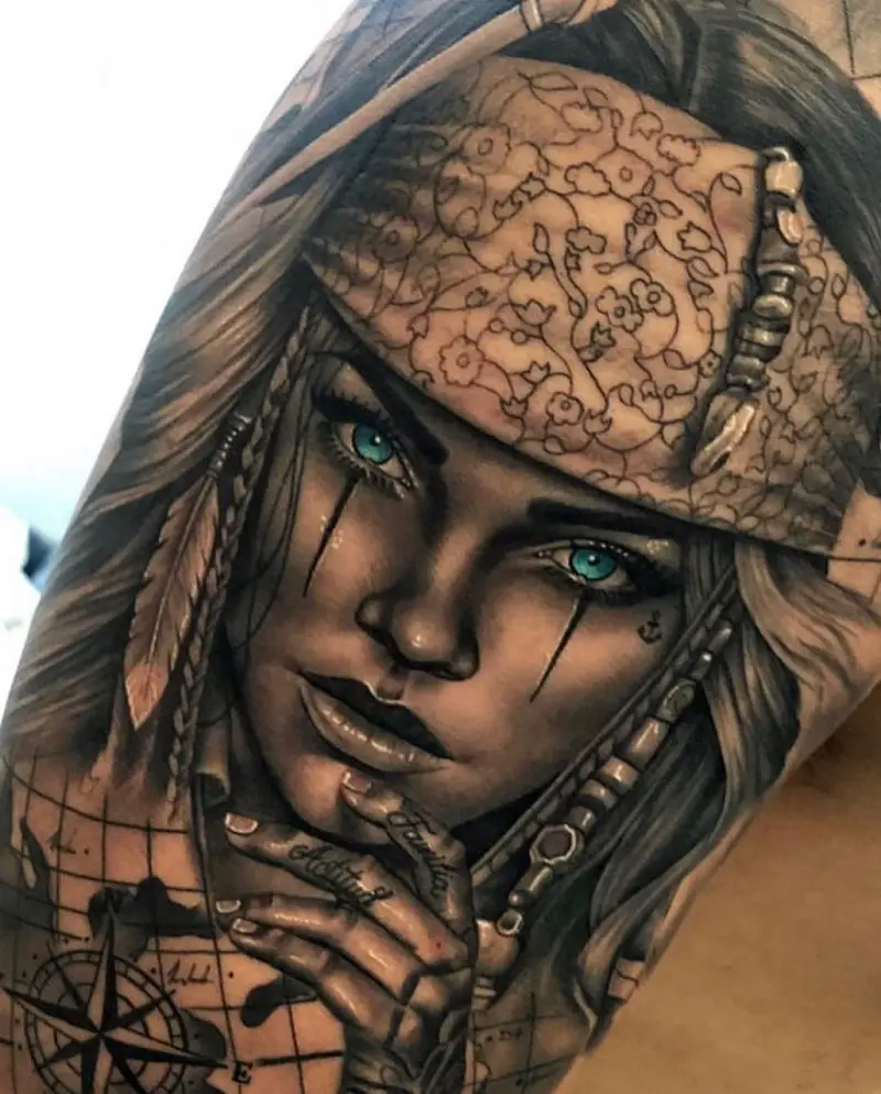 Pirate Girl Tattoo